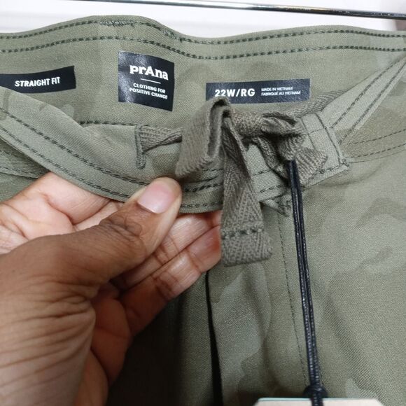 Prana Halle Straight Pants Plus II in Sage Camo - Picture 8 of 11